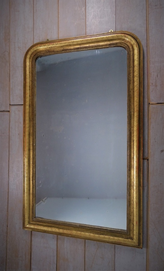 Antique Louis Philippe Gilt Overmantle Mirror (3).JPG